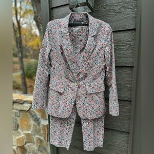 LOFT Women's Floral Print Blazer & Pants Set Size 8 & 10